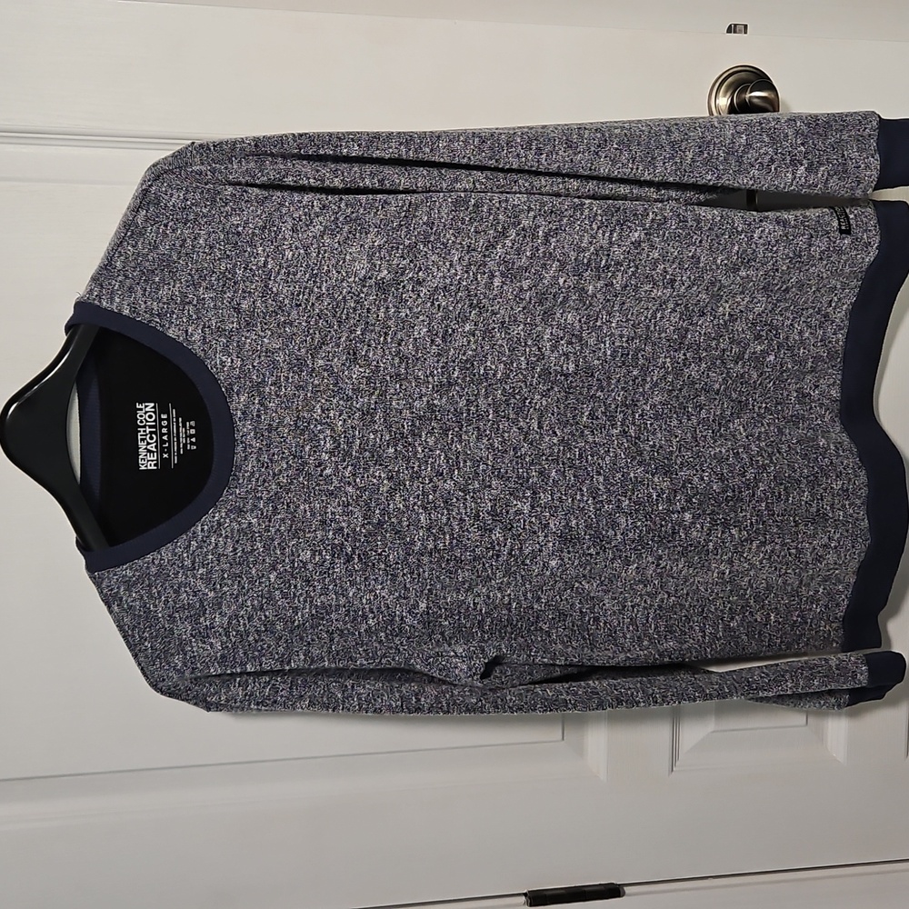 Kenneth Cole Reaction Blue Marled Sweater Mens XL